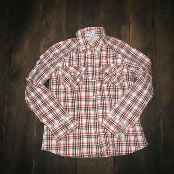 Boys Pendleton Brown/Red Plaid Button Up Size Small - Picture 1 of 7
